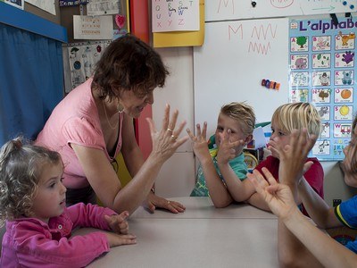 dans le camion école